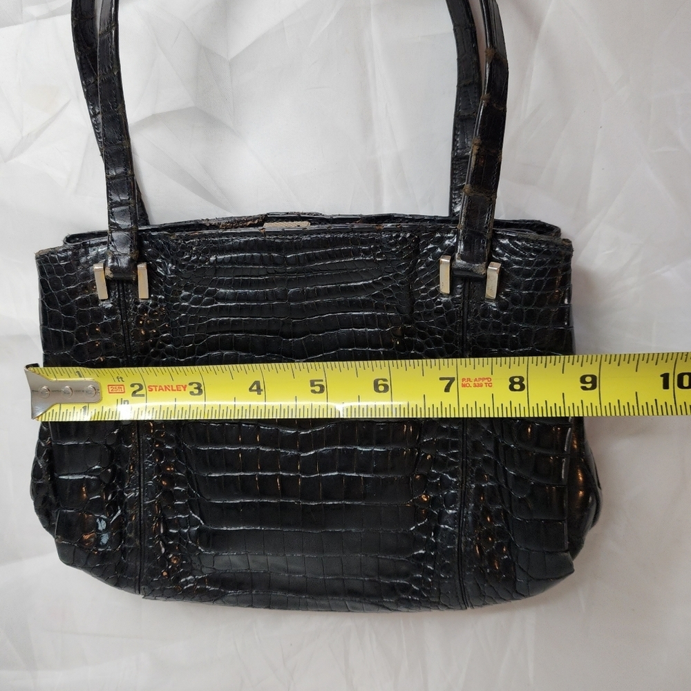 AUTHENTIC GUCCI SUPER RARE 1950s RESTORATION PIECE BLACK CROCODILE - Picture 12 of 16